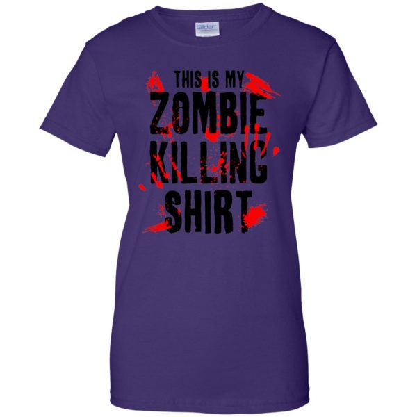 this is my zombie killing womens t shirt - lady t shirt - purple