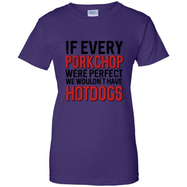 if every porkchop were perfect womens t shirt - lady t shirt - purple