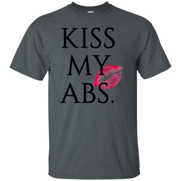 kiss my abs t shirt - dark heather