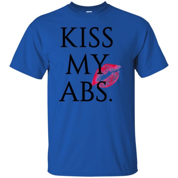 kiss my abs t shirt - royal blue