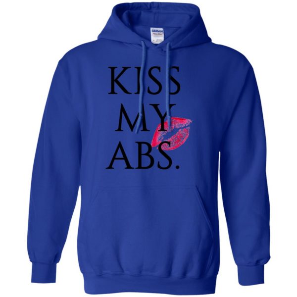 kiss my abs hoodie - royal blue