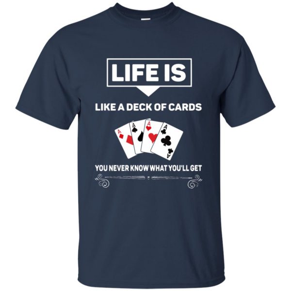 funny poker t shirt - navy blue