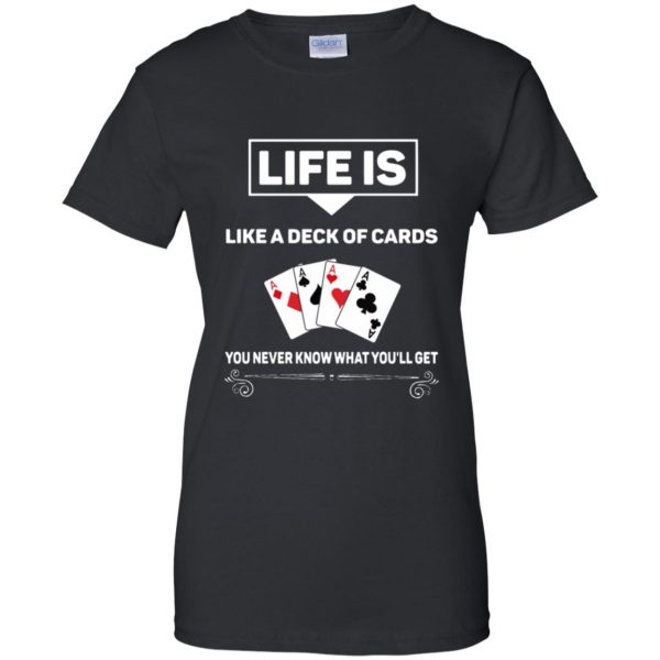 funny poker womens t shirt - lady t shirt - black