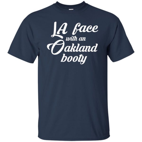 la face with an oakland booty t shirt - navy blue