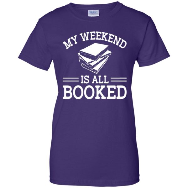 my weekend is all booked womens t shirt - lady t shirt - purple