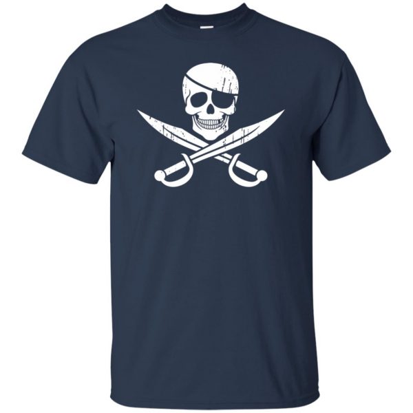 pirate flag t shirt - navy blue