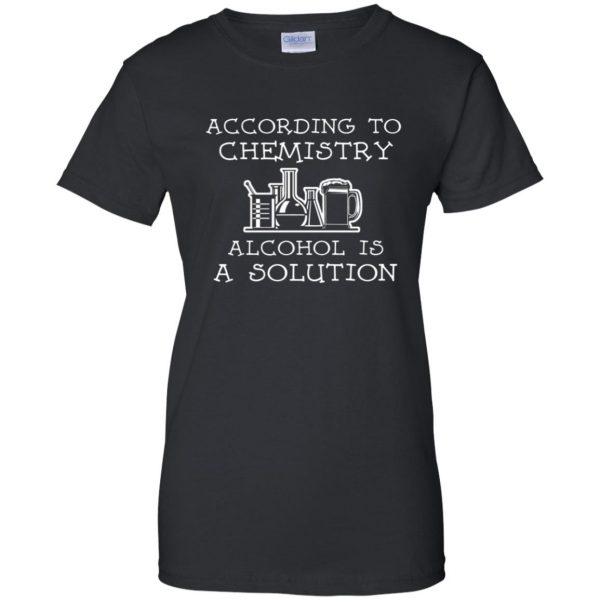 alcohol is a solution womens t shirt - lady t shirt - black