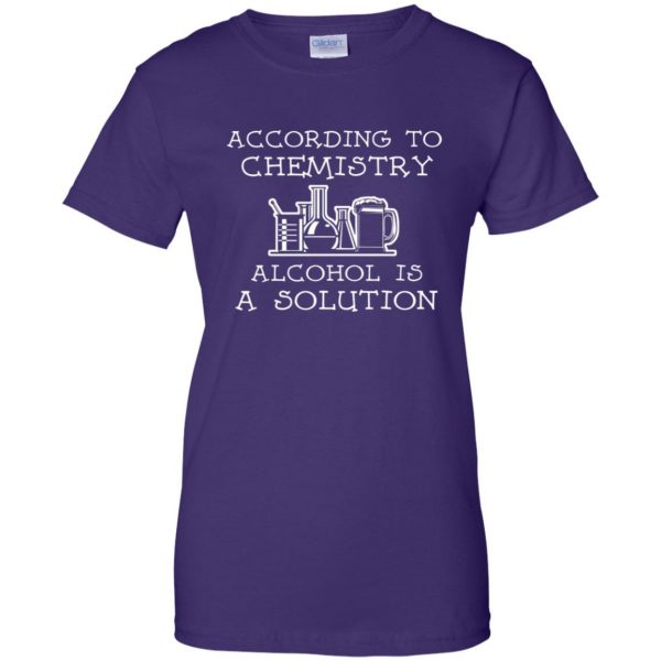 alcohol is a solution womens t shirt - lady t shirt - purple