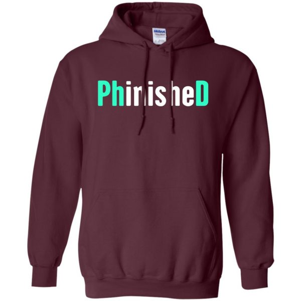 phinished hoodie - maroon