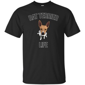 rat terrier t shirts - black