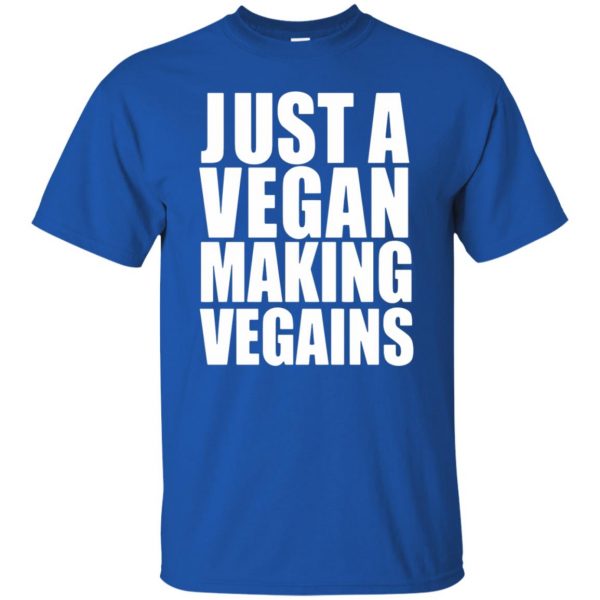 vegan workout t shirt - royal blue