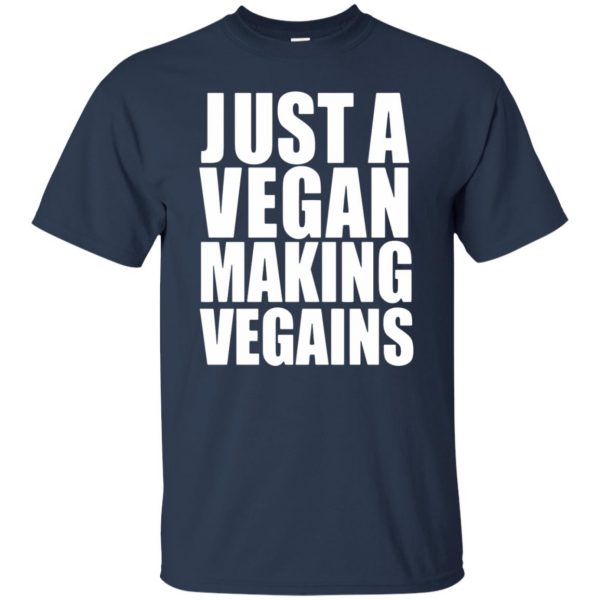 vegan workout t shirt - navy blue