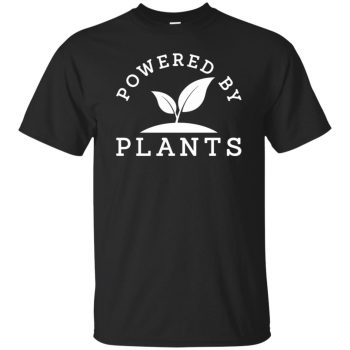 powered by plants tank top T-shirt - black