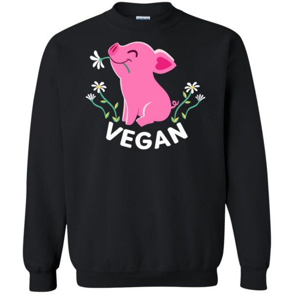 Happy Pink Piglet - Vegan sweatshirt - black