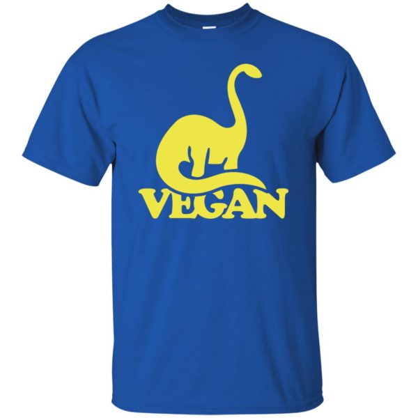 Vegan Dinosaur t shirt - royal blue