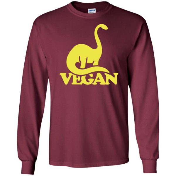 Vegan Dinosaur long sleeve - maroon
