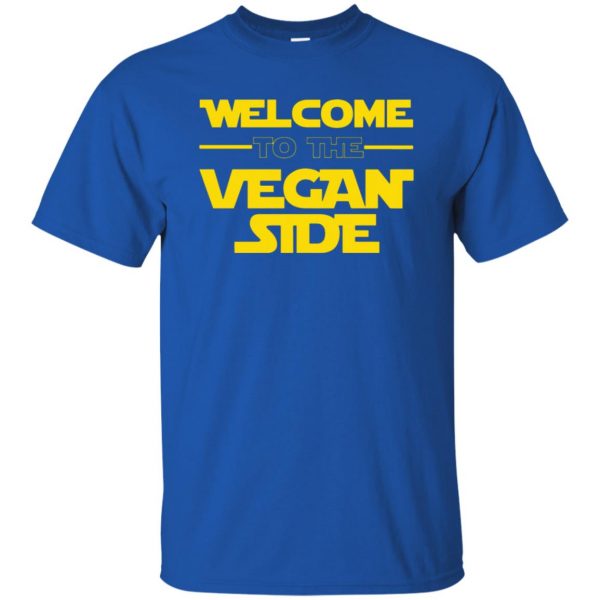 Welcome To The Vegan Side t shirt - royal blue