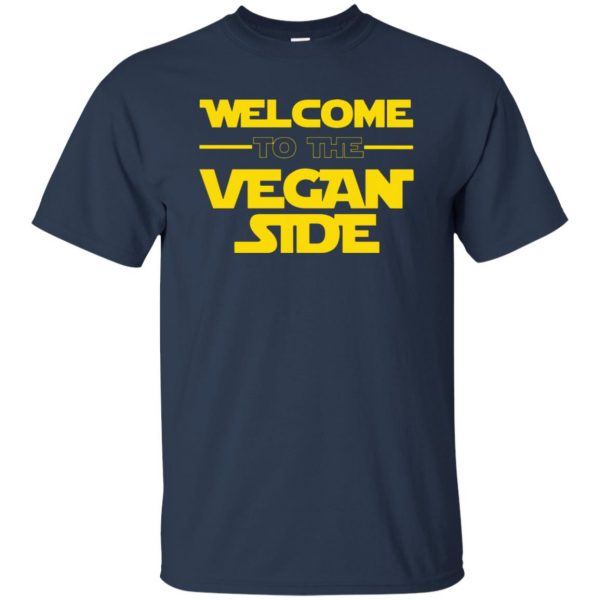 Welcome To The Vegan Side t shirt - navy blue