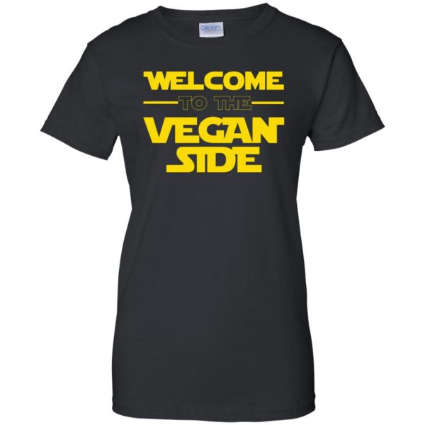 Welcome To The Vegan Side womens t shirt - lady t shirt - black