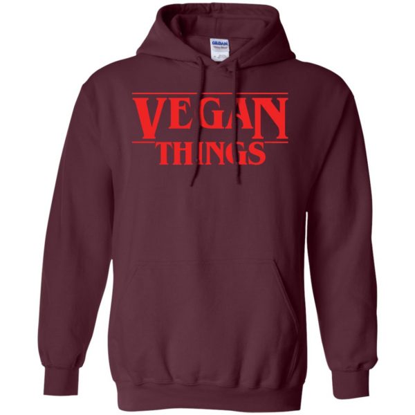 Vegan Things hoodie - maroon