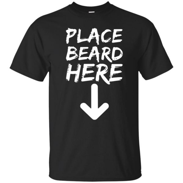place beard here shirt - black