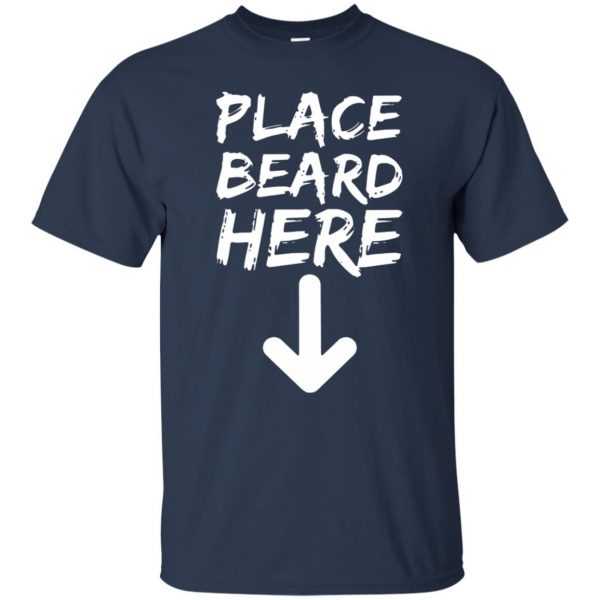 place beard here t shirt - navy blue