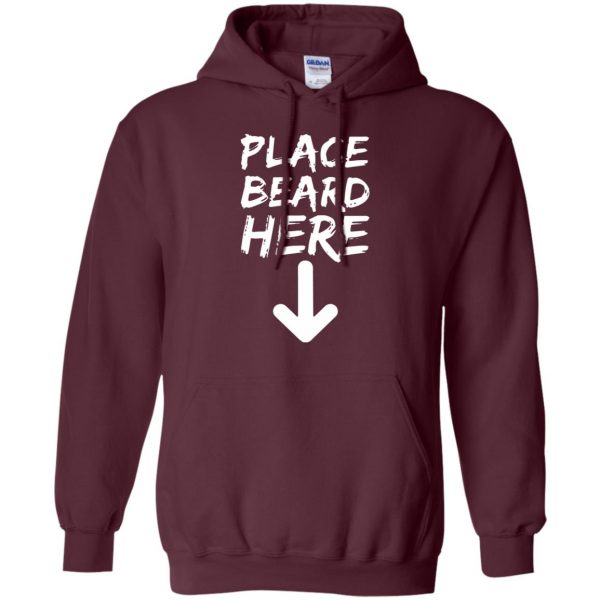 place beard here hoodie - maroon
