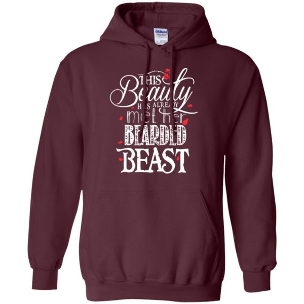 This Beauty Has Already Met Her Bearded Beast hoodie - maroon