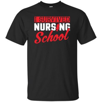 I Survived Nursing School T-shirt - black