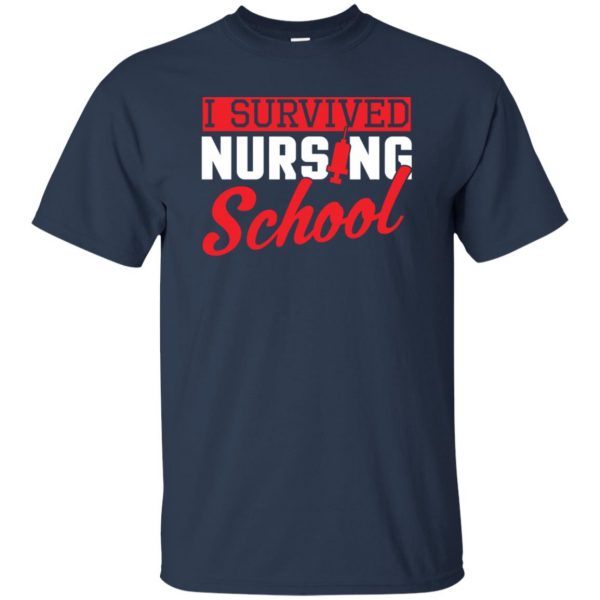 I Survived Nursing School t shirt - navy blue