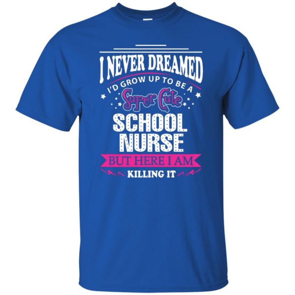 School Nurse t shirt - royal blue