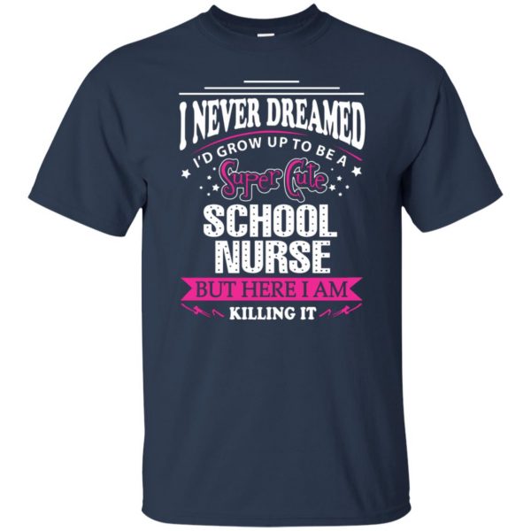 School Nurse t shirt - navy blue