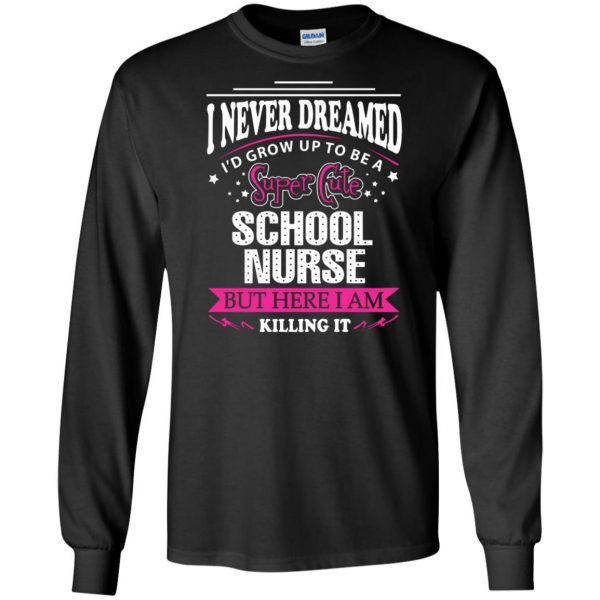 School Nurse long sleeve - black