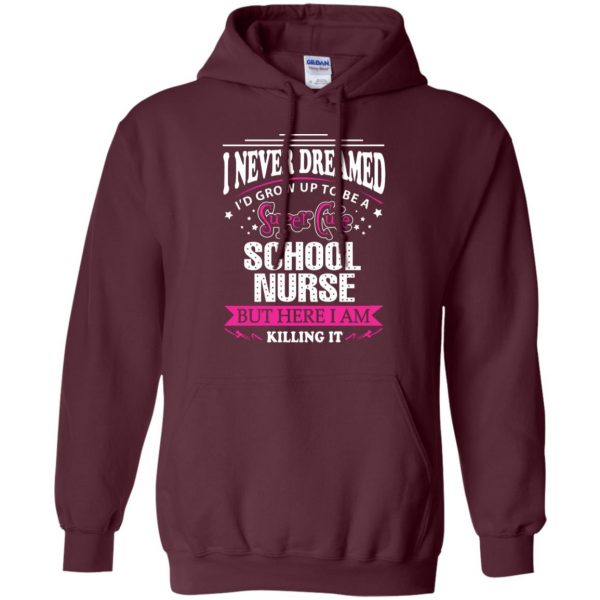 School Nurse hoodie - maroon
