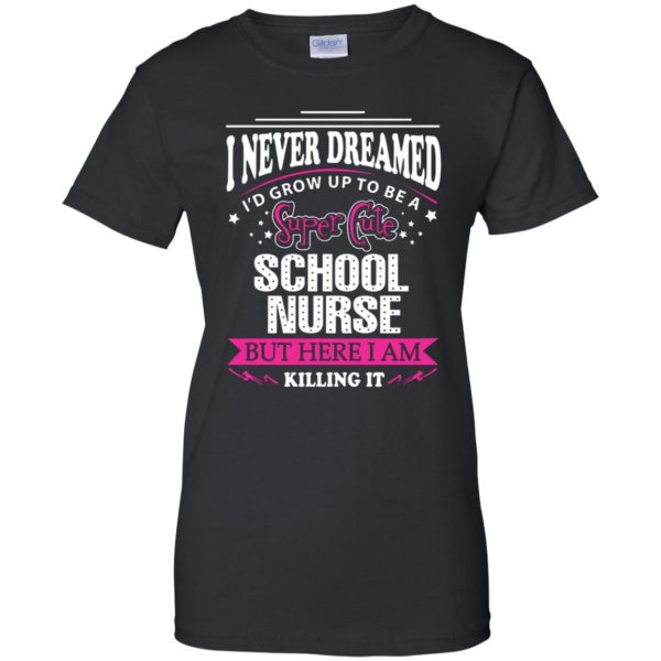 School Nurse womens t shirt - lady t shirt - black