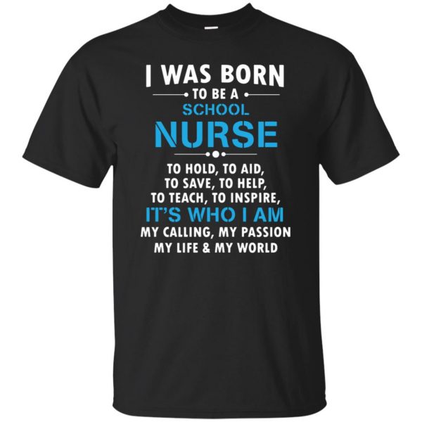 school nurse t shirts - black
