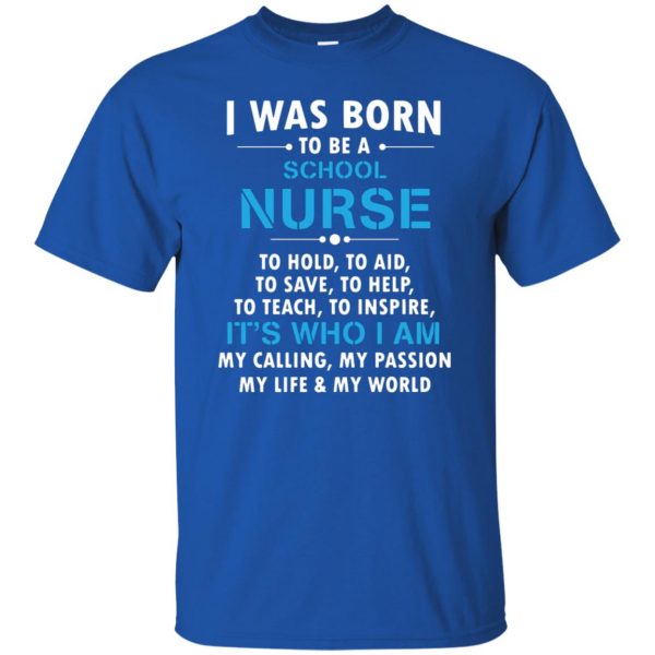 school nurse t shirt - royal blue