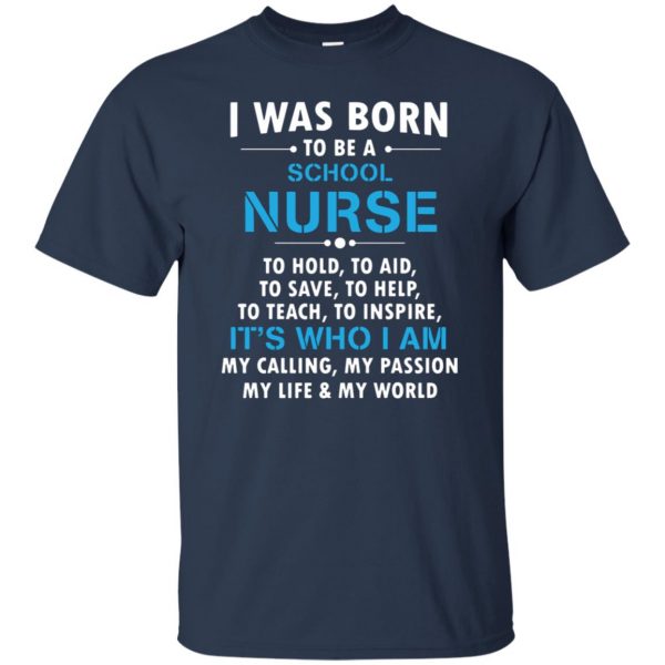 school nurse t shirt - navy blue