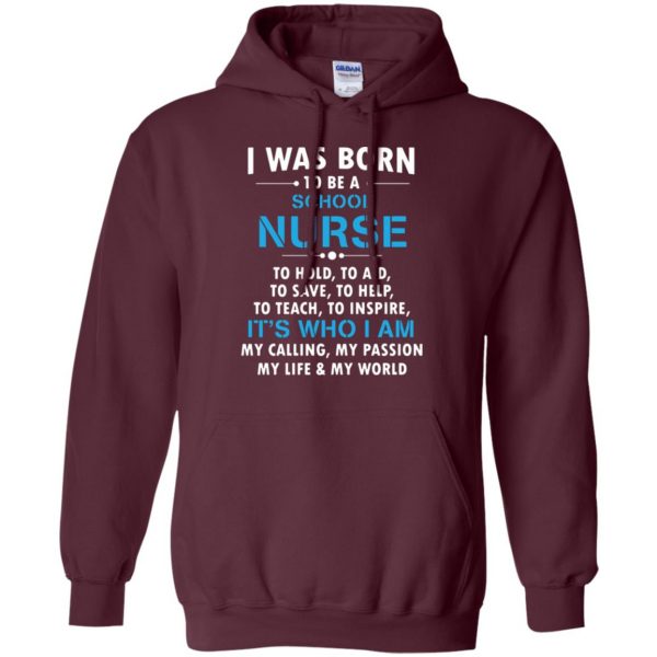 school nurse hoodie - maroon