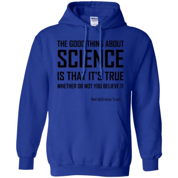 the good thing about science hoodie - royal blue