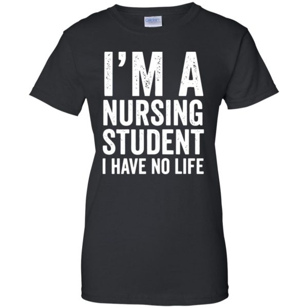 I'm A Nursing Student womens t shirt - lady t shirt - black