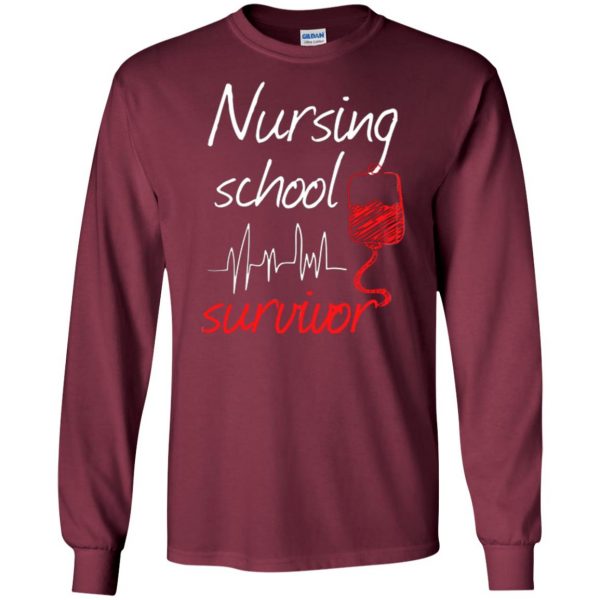 nursing school graduation long sleeve - maroon