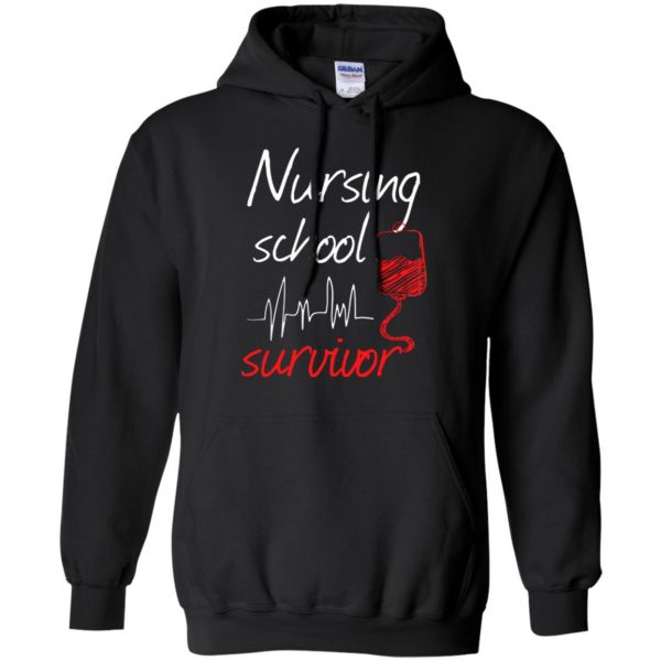 nursing school graduation hoodie - black