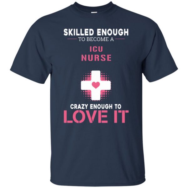 icu nurse t shirt - navy blue