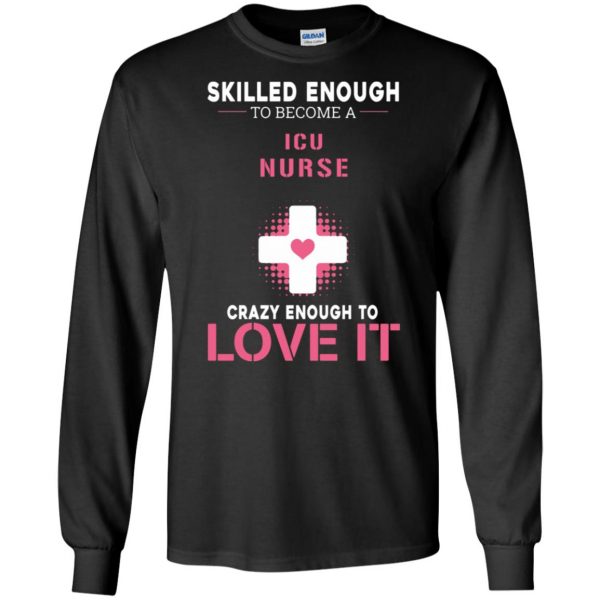 icu nurse long sleeve - black