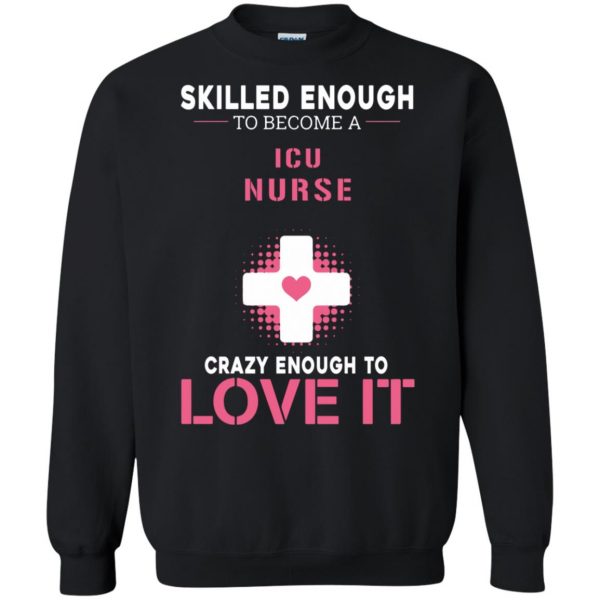 icu nurse sweatshirt - black