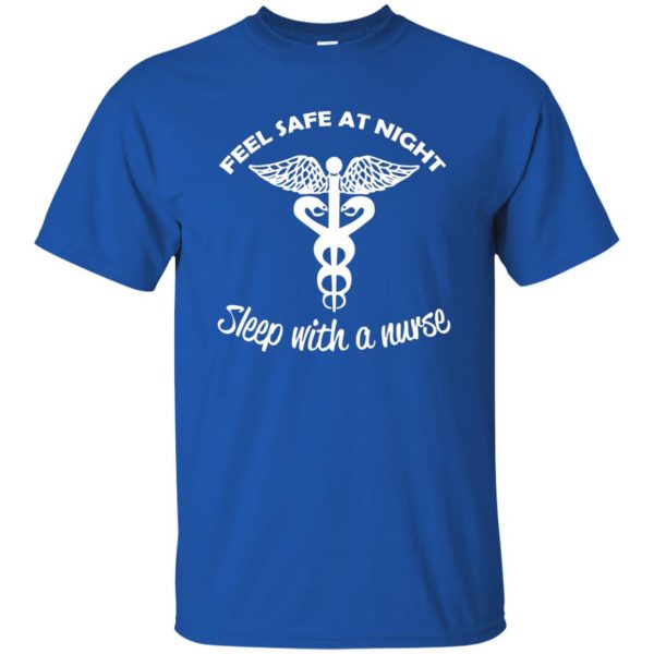 Sleep With A Nurse t shirt - royal blue