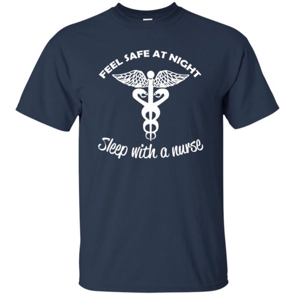 Sleep With A Nurse t shirt - navy blue