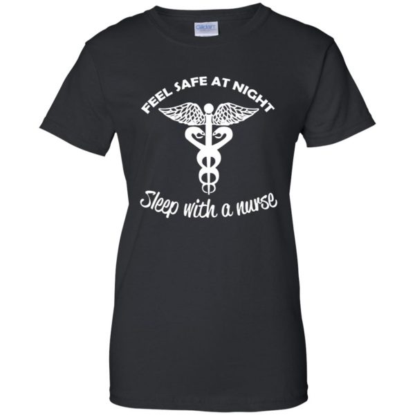 Sleep With A Nurse womens t shirt - lady t shirt - black