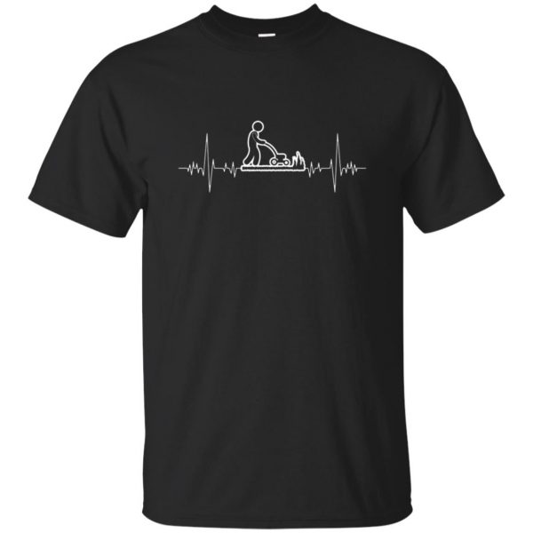 I Love Gardening Heartbeat T-shirt - black